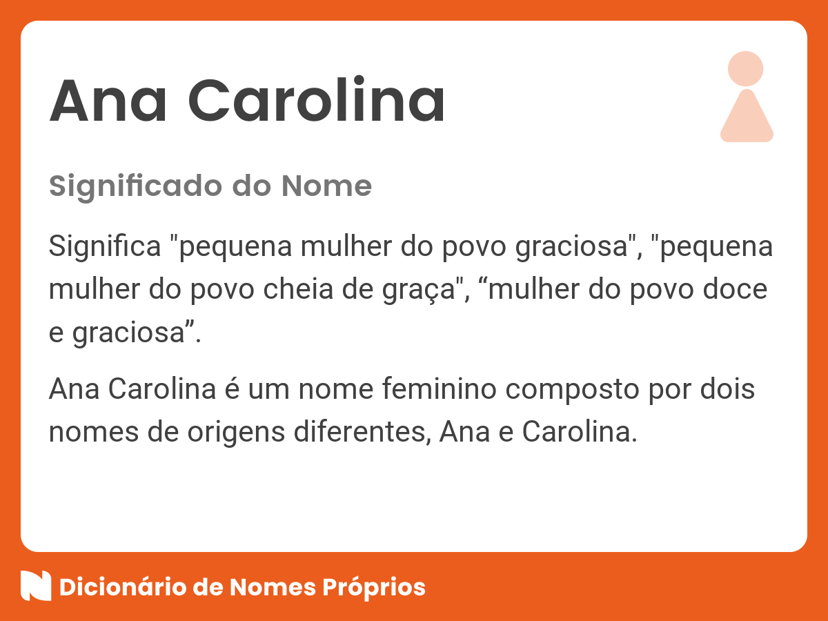 Resultado de imagem para o nome ana carolina