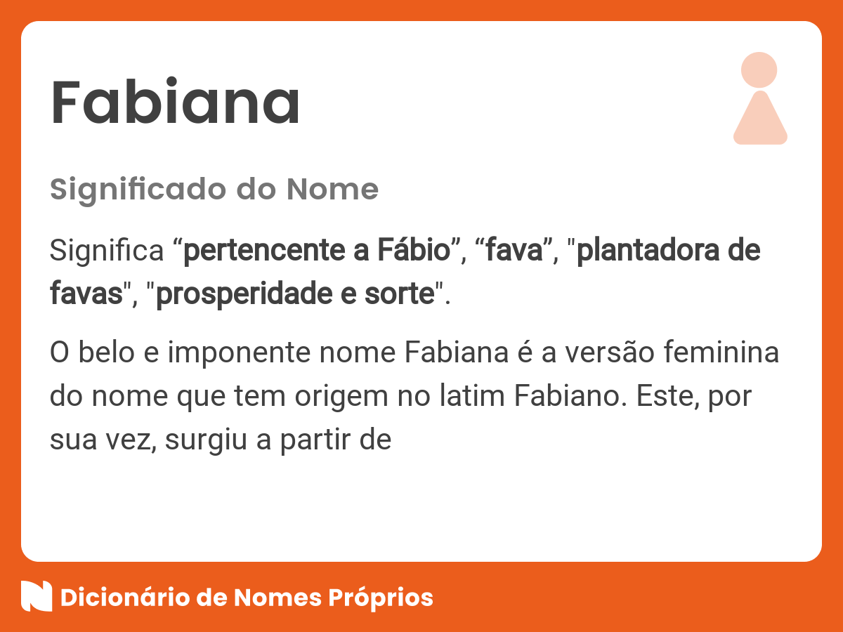 Significado do nome Fabiana Significado do nome Fabiana