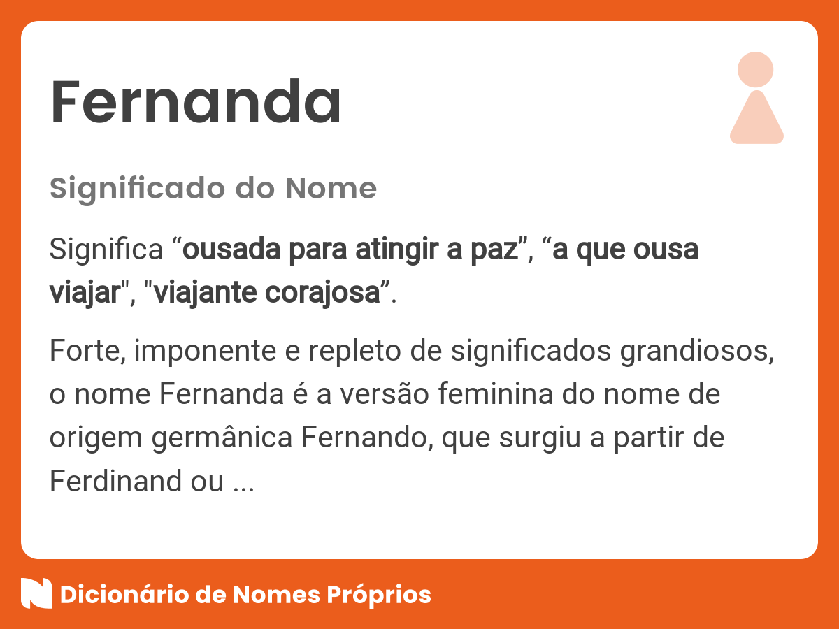 Significado do nome Fernanda