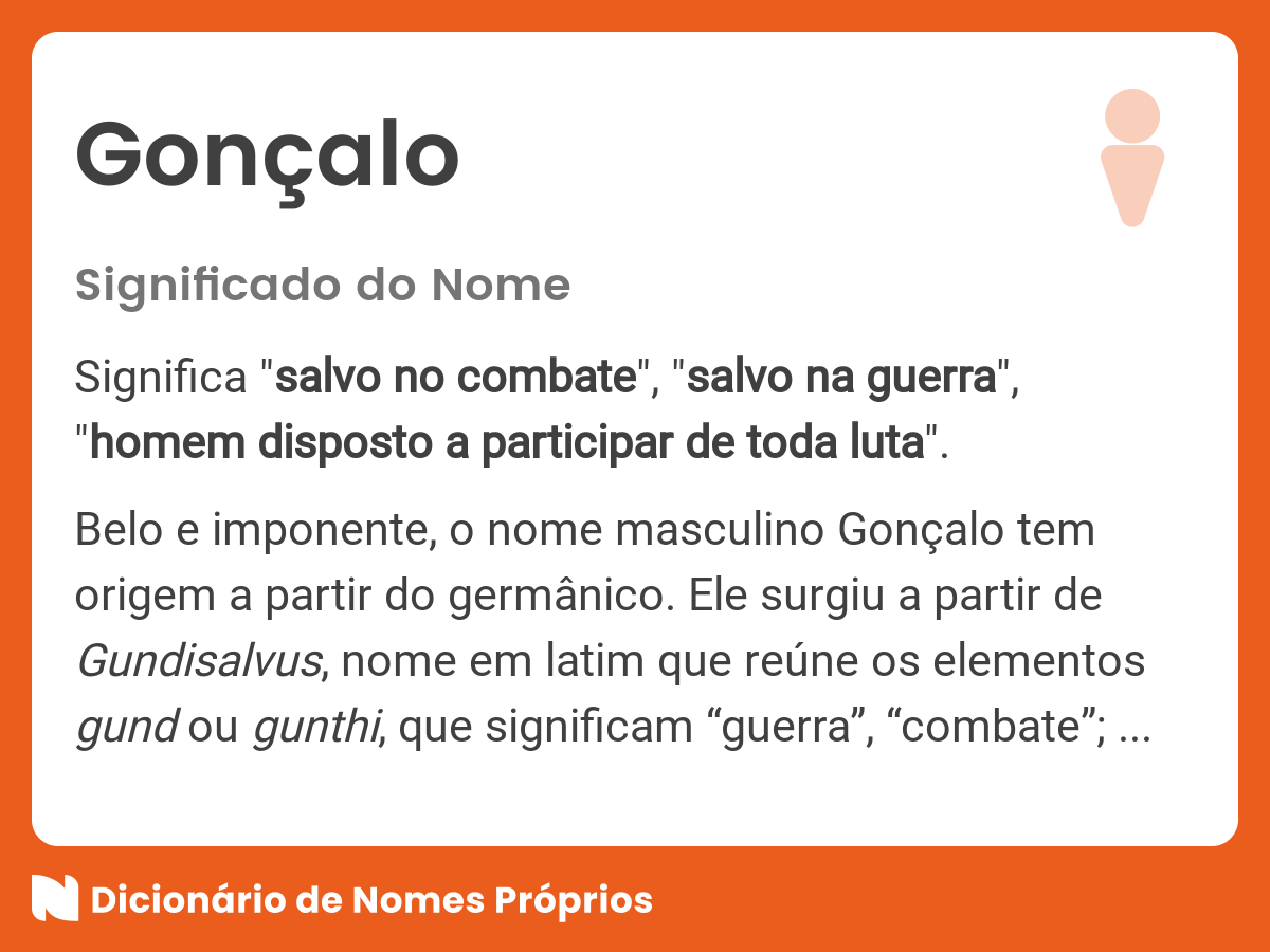 Significado do nome Gonçalo