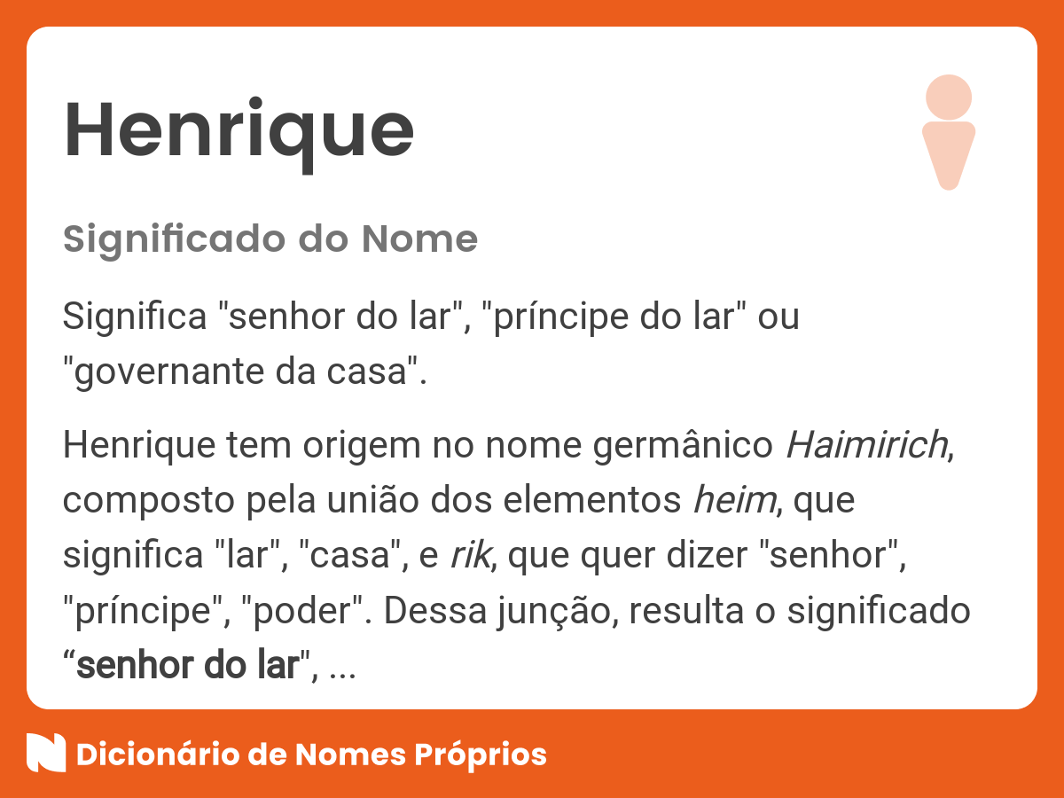 Significado do nome henrique