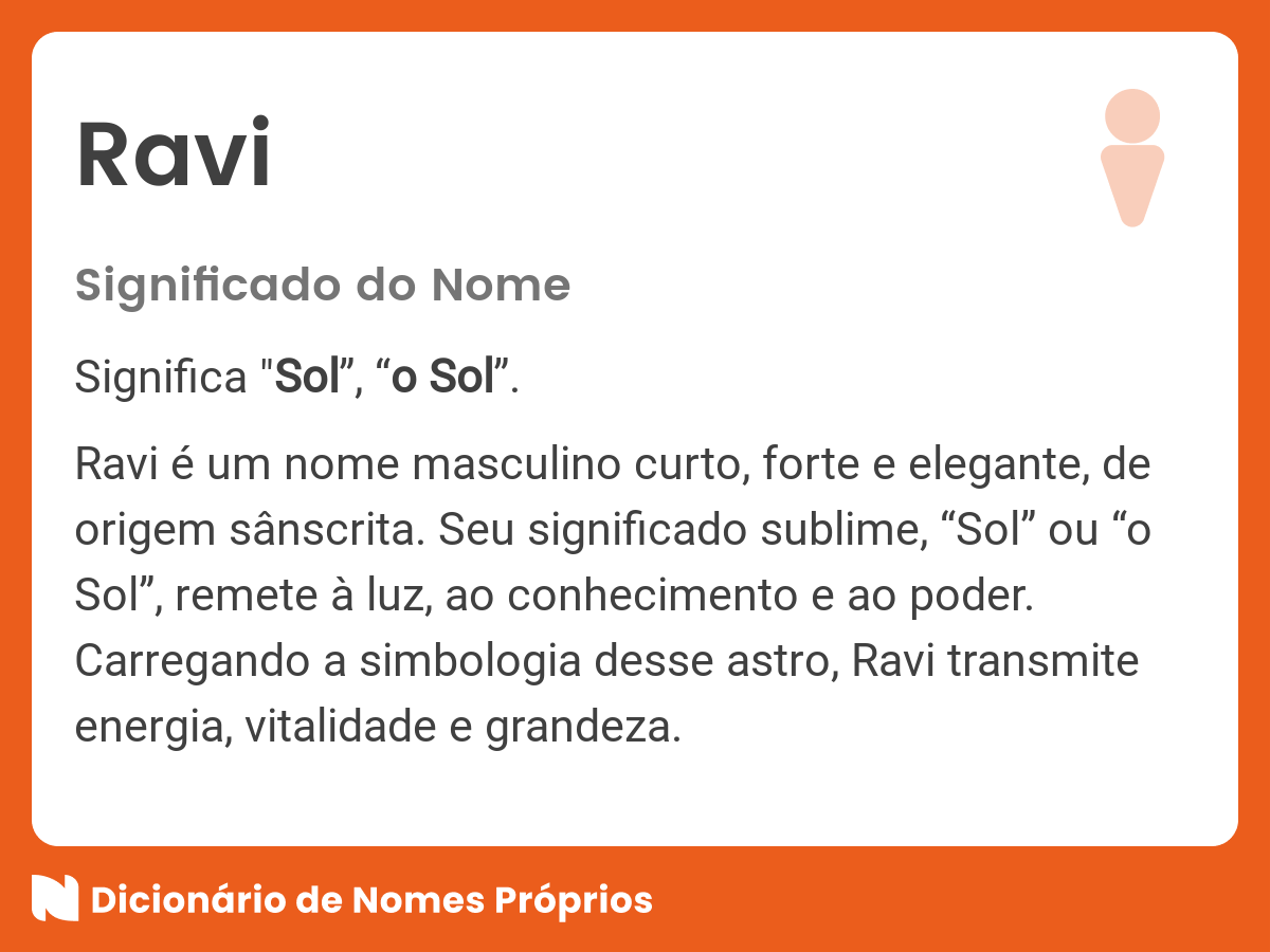 Significado do nome Ravi