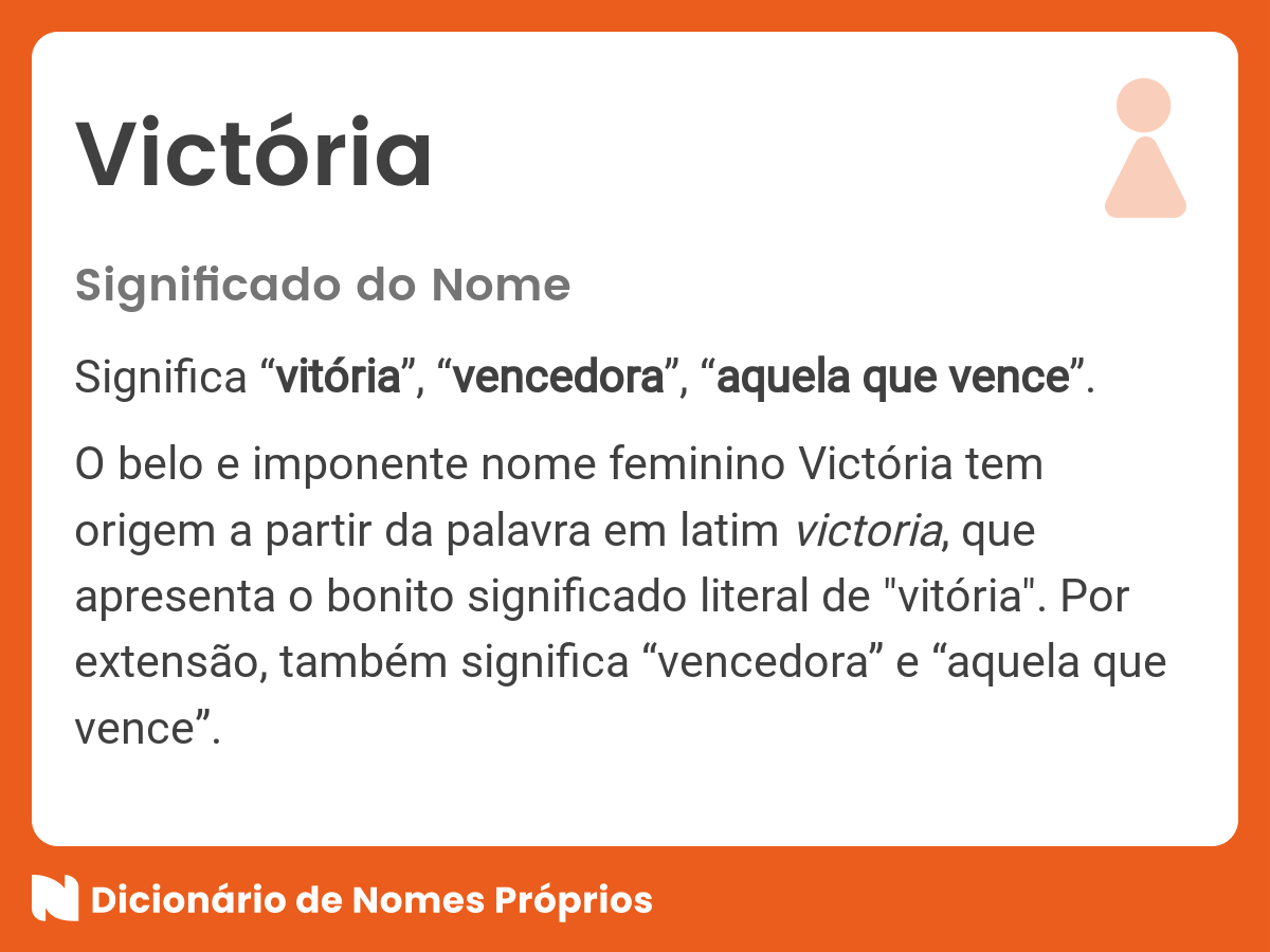 Significado do nome Victória Significado do nome Victória
