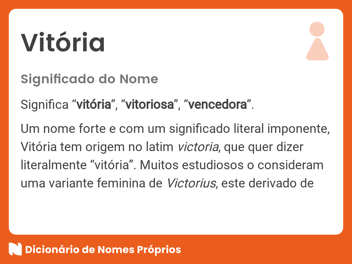 Significado do nome Vitória